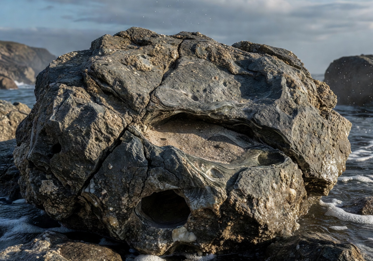 Detail of weathered coastal stone